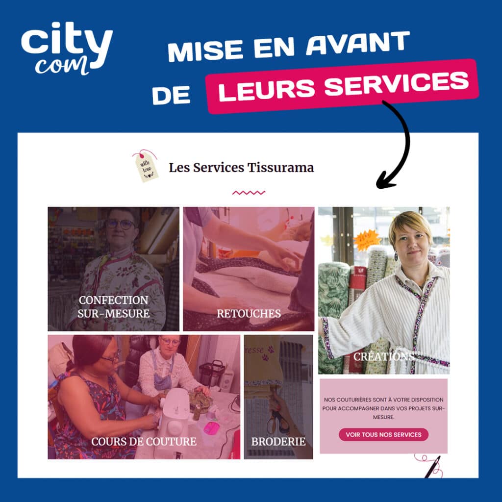 Site internet magasin de tissus - leurs services