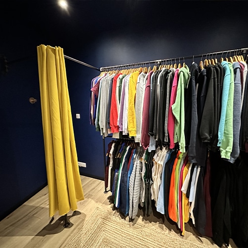 Cabine d'essayage dans notre showroom