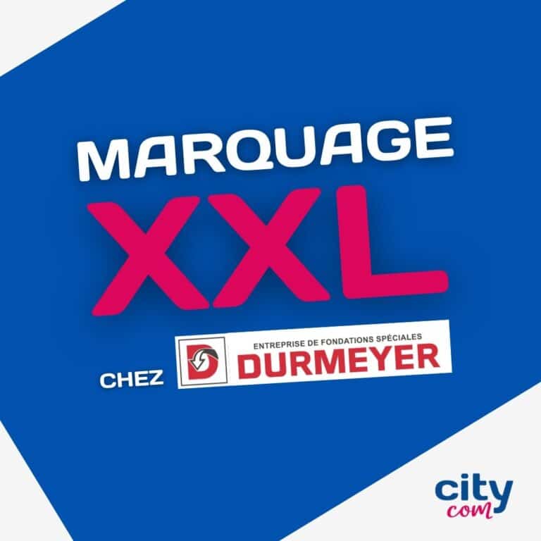 City Com transforme le dessin d’un élève en œuvre monumentale au Lycée Sturm de Strasbourg 8 Marquage grand format