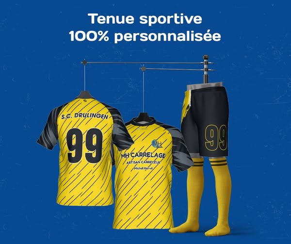 tenue de foot personnalisée sarrebourg